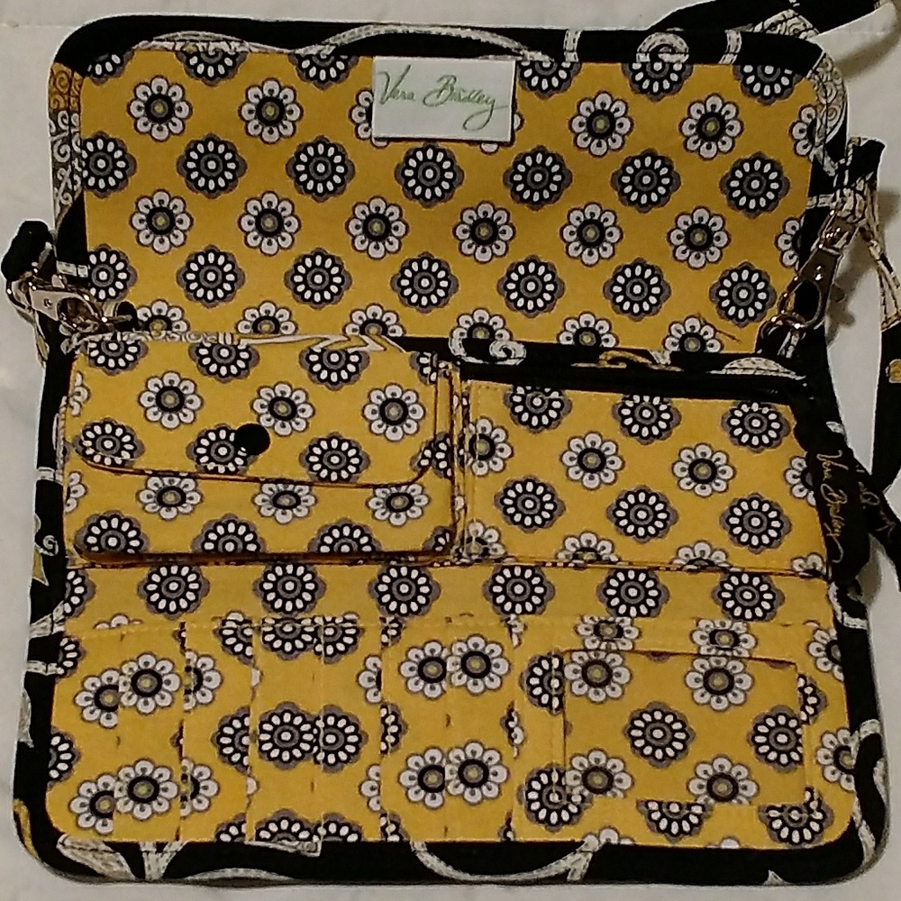 Vera Bradley Yellow Bird crossbody Large Wallet